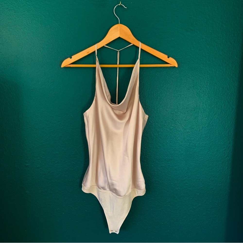 Abercrombie & Fitch Cream Satin Body Suit